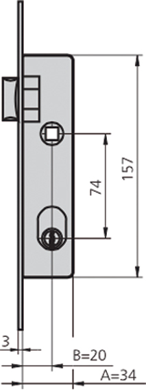 CERRADURA EMBUTIR ACERO INOX