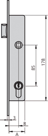 CERRADURA EMBUTIR ACERO INOX