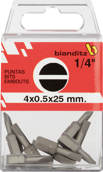 BLISTER 10 PUNTAS DESTORNILLADOR 1/4"